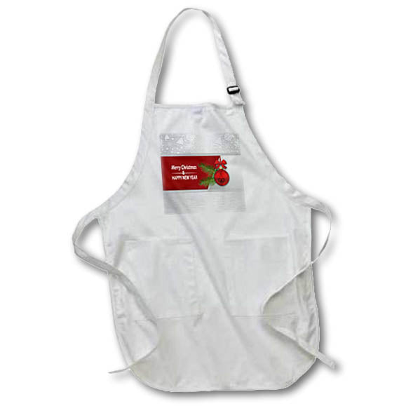 Apron - Image of Ornament, Evergreen, Tree, Berry, Christmas, Happy New Year Christmas Design