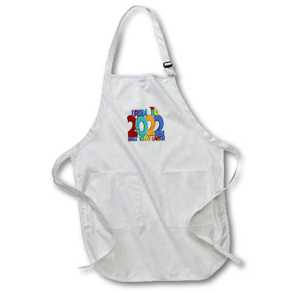 Apron - Image of Graduation Cap, Dream Big 2022 Make Things Happen,,Colorful Graduation Design