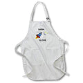 Apron - Image of Words Shiba To The Moon With Pic Of Rocket Ship And Moon lens Art by Florene - Crypto World
