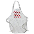 Apron - Image of Huge Red Polka Dots Words Crazy for Polka Dot lens Art by Florene - Crypto World