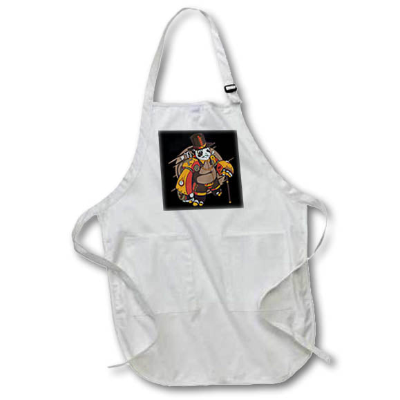 Apron - Steampunk Panda Digital Art