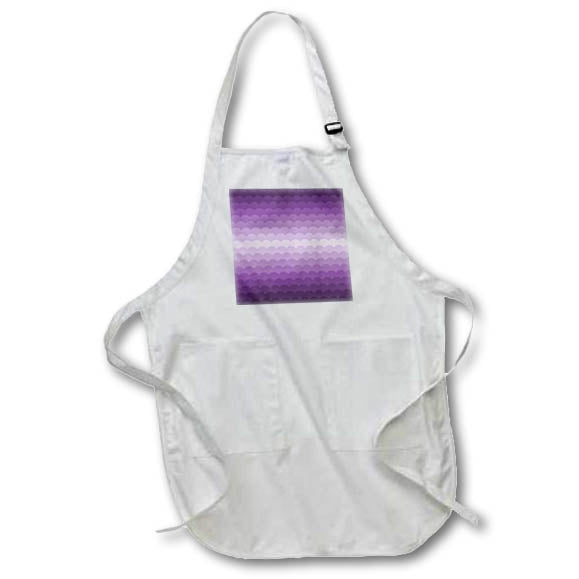 Apron - Purple Image Of Gradient Scallops Pattern Patterns