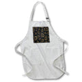 Apron - Modern Image Of Gold and Black Christmas Tree Pattern Patterns