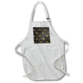 Apron - Black and Image Of Gold Love Words Pattern Patterns