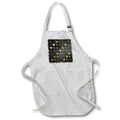 Apron - Cute Black and Image Of Gold Hearts Pattern Patterns