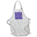 Apron - Pretty Purple and White Filagree Butterflies and Flowers Pattern Patterns