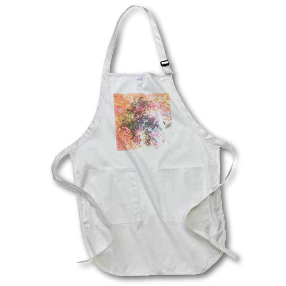 Apron - Modern Orange and Green Image Of Sparkle Abstract Patterns
