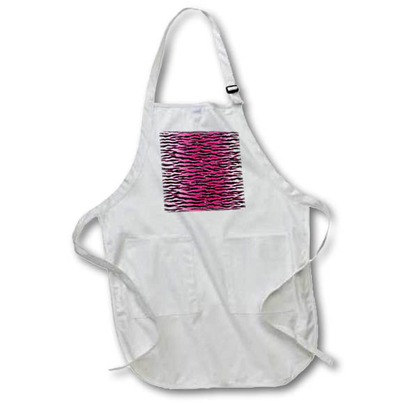 Apron - Glam Pink and Black Tiger Stripes Pattern Patterns