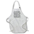 Apron - Black, Gray, and White Numbers Pattern Patterns