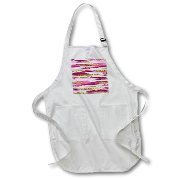 Apron - Glam Pink and Image Of Gold Image Of Brush Strokes Pattern Patterns