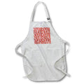 Apron - Contemporary Red and White Mosaic Geometric Pattern Patterns