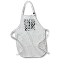 Apron - Contemporary Black and White Image Of Watercolor Feather Pattern Patterns