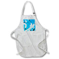 Apron - Image of Painting Of Blue Black And White Abstract lens Art by Florene - Abstract Painting