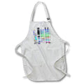 Apron - Image of Different Geometric Painting In Black White And Green lens Art by Florene - Trendy Black And White