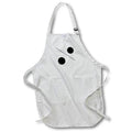 Apron - Image of Trendy Simple Black Line And Two Circles Drawing lens Art by Florene - Trendy Black And White