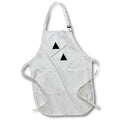 Apron - Image of Black Triangles With Black Line On White lens Art by Florene - Trendy Black And White
