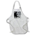 Apron - Image of Abstract Octopus Painting In Black And White lens Art by Florene - Trendy Black And White