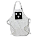 Apron - Image of Drawing Of Three White Crosses On Black lens Art by Florene - Trendy Black And White