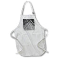 Apron - Image of Closeup Photo Of Palm Plant In Black And White lens Art by Florene - Trendy Black And White