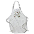 Apron - The image of marble texture and a pattern of deer animals, plants Alexis Design - Pattern Christmas New Year