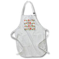 Apron - The image of marble texture and a pattern of holly flowers, berries Alexis Design - Pattern Christmas New Year