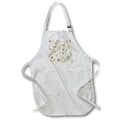 Apron - The image of marble texture and pattern of yellow snowflakes, stars Alexis Design - Pattern Christmas New Year