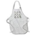 Apron - The image of marble texture and pattern of deer animals, holly leaves Alexis Design - Pattern Christmas New Year