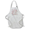 Apron - The image of marble texture, pattern of bow ties of red, green colors Alexis Design - Pattern Christmas New Year