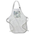 Apron - The image of marble texture, pattern of yellow snowflakes and powder Alexis Design - Pattern Christmas New Year