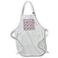 Apron - Pattern of red, black musical notes, bass, treble clefs, red hearts Alexis Design - Pattern Music