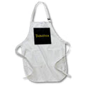 Apron - Tabatha common female name in America. Yellow on black gift Alexis Design - Popular Female Names in USA