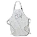 Apron - Christmas pattern of funny cats, gifts, spruce trees, hearts on white Alexis Design - Pattern Christmas New Year