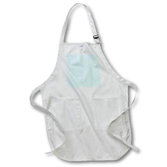 Apron - Christmas pattern of holly leaves, plants, snowflakes on turquoise Alexis Design - Pattern Christmas New Year
