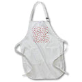 Apron - Christmas pattern of red gift packages and black snowflakes on white Alexis Design - Pattern Christmas New Year