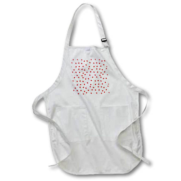 Apron - Christmas pattern of red gift packages and black snowflakes on white Alexis Design - Pattern Christmas New Year