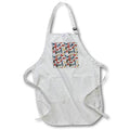 Apron - Christmas pattern of houses, snow-covered roofs, trees, streets Alexis Design - Pattern Christmas New Year