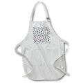 Apron - Christmas pattern of Robin birds of red and blue colors on white Alexis Design - Pattern Christmas New Year