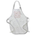 Apron - Irregular Christmas pattern of red foxes against the white background Alexis Design - Pattern Christmas New Year