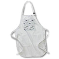Apron - Christmas pattern of trees, small pond, red Robin birds in winter Alexis Design - Pattern Christmas New Year