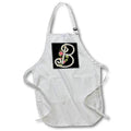 Apron - Monogram Initial B With Pretty Pink Flowers Monograms