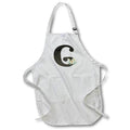 Apron - Monogram Initial G With Pretty White Floral Monograms