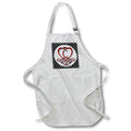 Apron - Monogram Initial C Red Heart Flourish Monograms