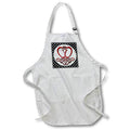Apron - Monogram Initial Y Red Heart Flourish Monograms