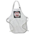 Apron - Monogram Initial Z Red Heart Flourish Monograms