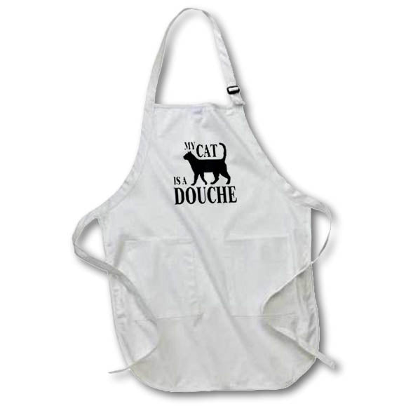 Apron - Image of Words My Cat Is A Douche – Pets