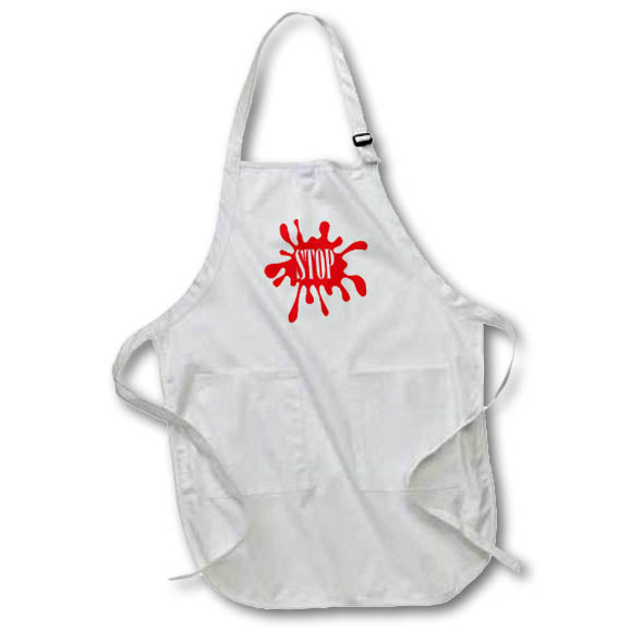 Apron - Image of Word Stop On Red Splash Graphic – Power Words