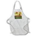 Apron - Image of Mistletoe Print with Bow and Berries Christmas Design