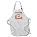 Apron - Image of Gingerbread Man and House, Merry Christmas, Stripes Christmas Design