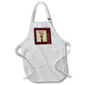 Apron - Image of Class of 2022, Girl, Cap, Gown, Diploma, Award Ribbon, Red Graduation Design