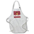 Apron - Image of Class of 2022 Giraffe, Grad Cap and Diploma, Red Stripes Graduation Design